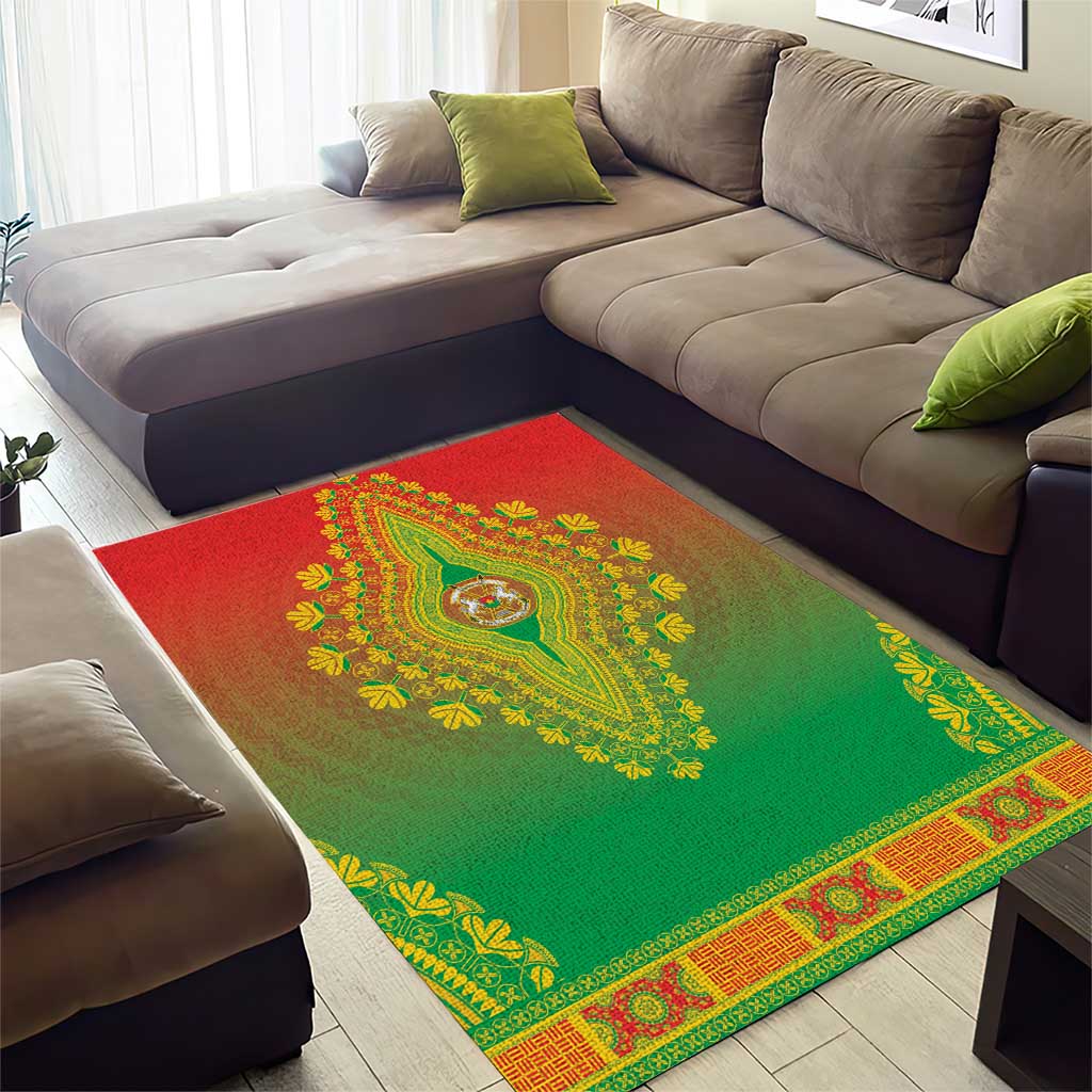 Afro Burkina Faso Area Rug African Dashiki Style - African Pride