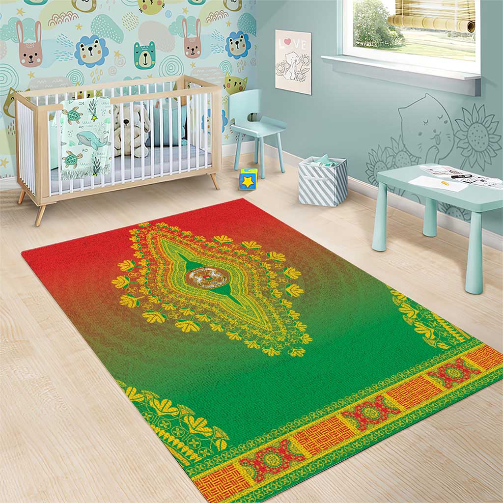 Afro Burkina Faso Area Rug African Dashiki Style - African Pride