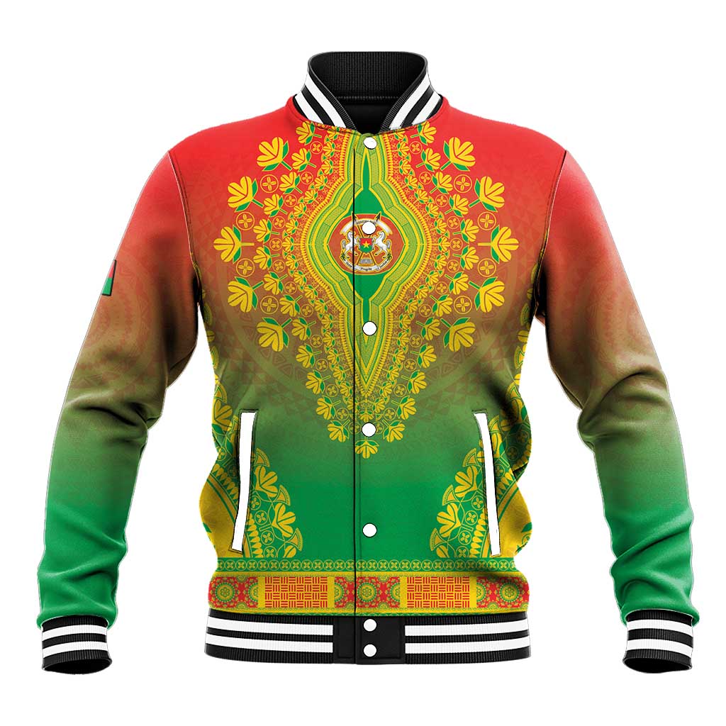 Personalized Afro Burkina Faso Baseball Jacket African Dashiki Style - African Pride