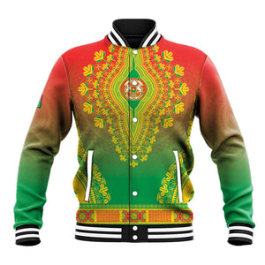 Personalized Afro Burkina Faso Baseball Jacket African Dashiki Style - African Pride