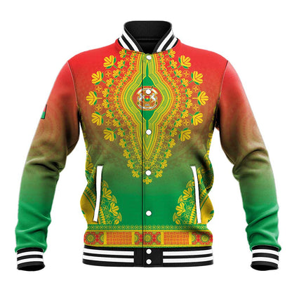 Personalized Afro Burkina Faso Baseball Jacket African Dashiki Style - African Pride