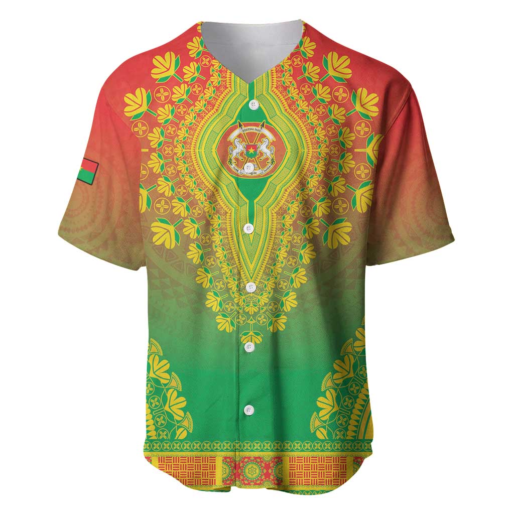 Personalized Afro Burkina Faso Baseball Jersey African Dashiki Style - African Pride