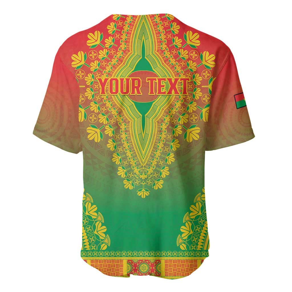 Personalized Afro Burkina Faso Baseball Jersey African Dashiki Style - African Pride