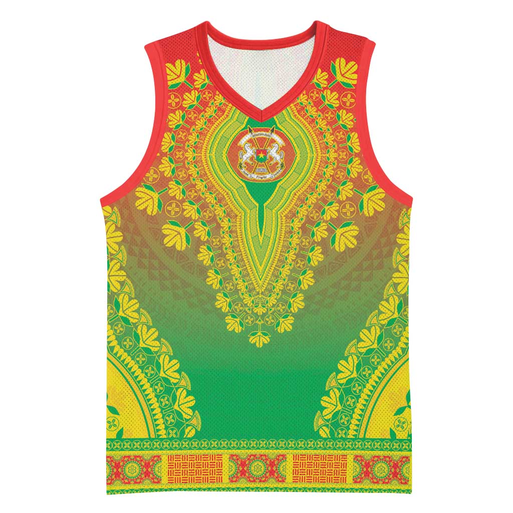Personalized Afro Burkina Faso Basketball Jersey African Dashiki Style - African Pride