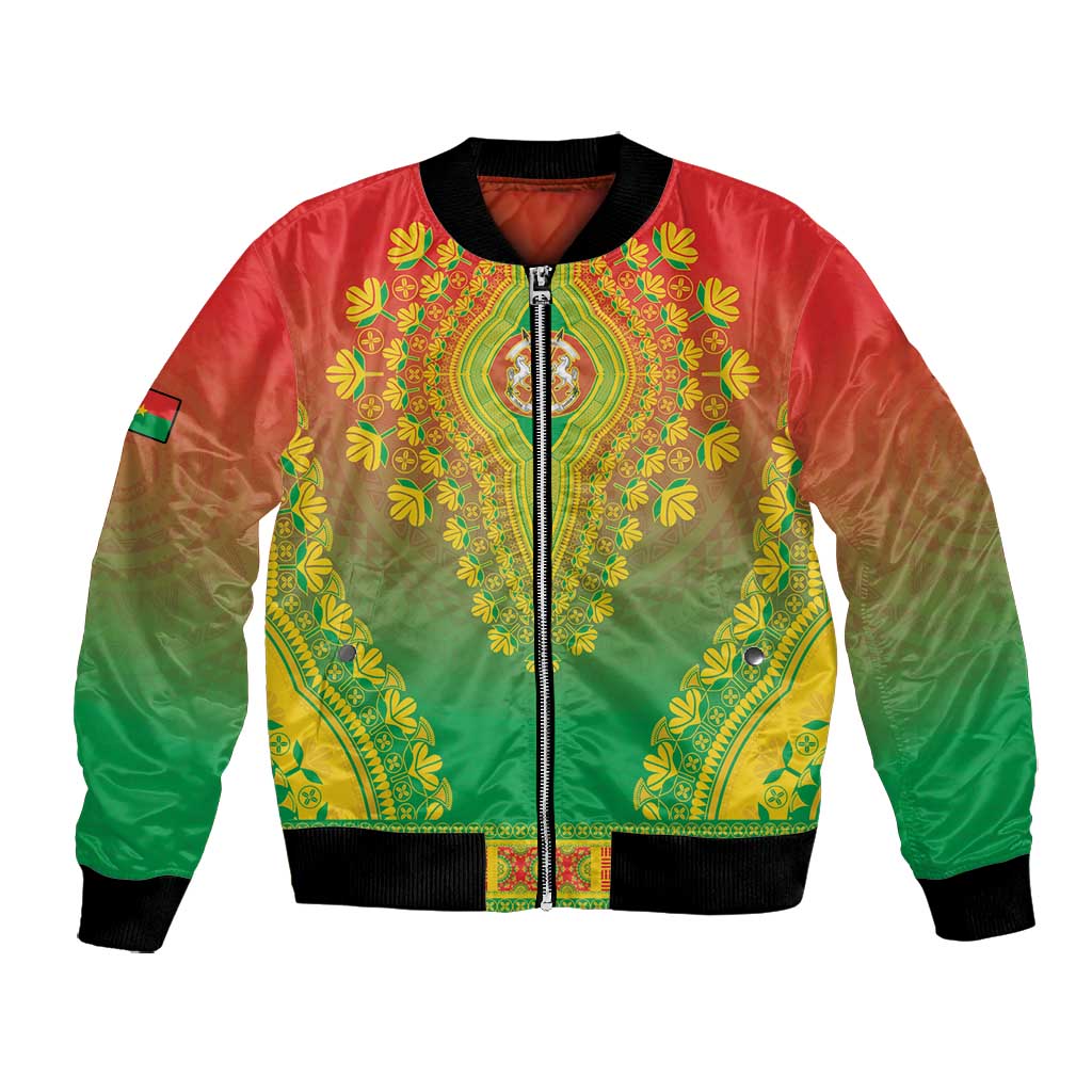 Personalized Afro Burkina Faso Bomber Jacket African Dashiki Style - African Pride