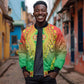 Personalized Afro Burkina Faso Bomber Jacket African Dashiki Style - African Pride