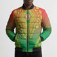 Personalized Burkina Faso African Dashiki Bomber Puffer Jacket