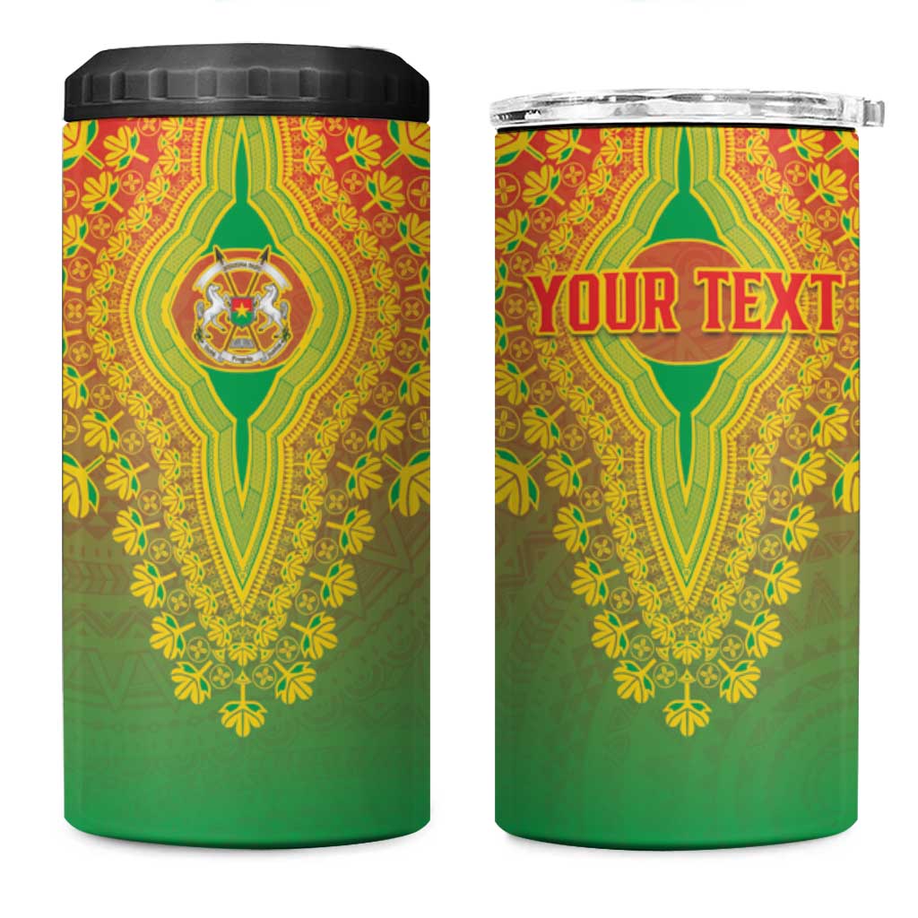 Personalized Afro Burkina Faso 4 in 1 Can Cooler Tumbler African Dashiki Style - African Pride
