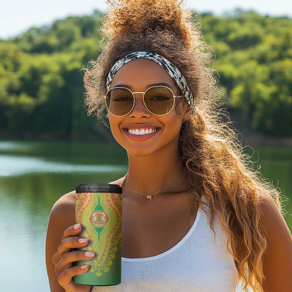 Personalized Afro Burkina Faso 4 in 1 Can Cooler Tumbler African Dashiki Style - African Pride