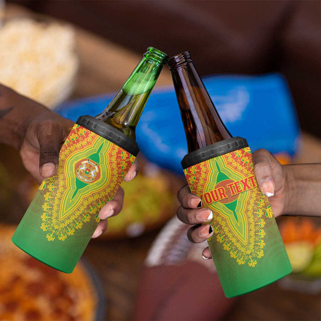 Personalized Afro Burkina Faso 4 in 1 Can Cooler Tumbler African Dashiki Style - African Pride