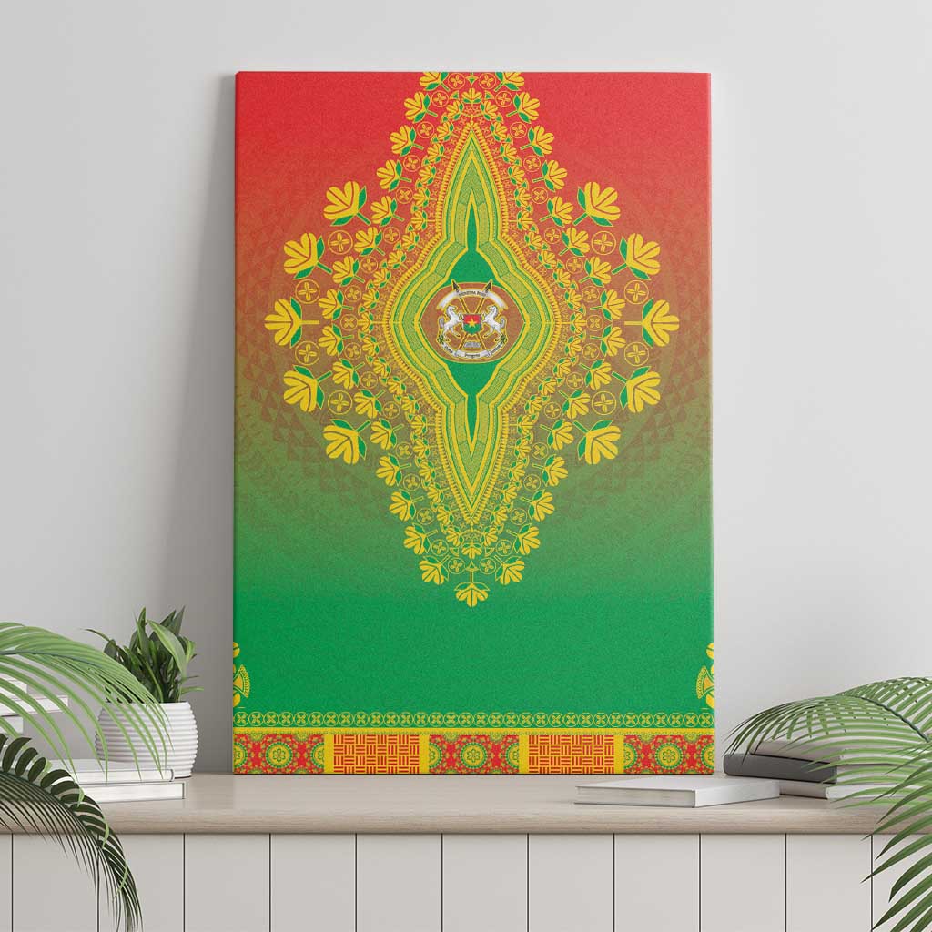 Afro Burkina Faso Canvas Wall Art African Dashiki Style - African Pride