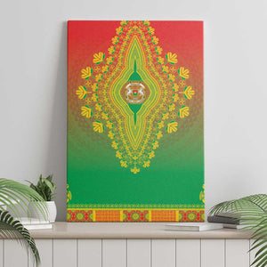 Afro Burkina Faso Canvas Wall Art African Dashiki Style - African Pride