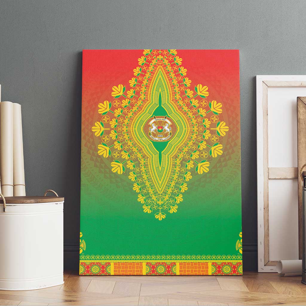 Afro Burkina Faso Canvas Wall Art African Dashiki Style - African Pride