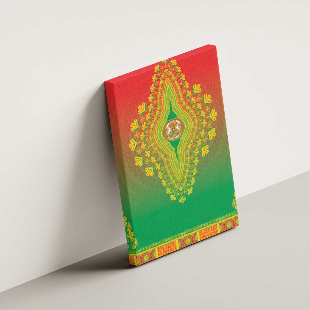 Afro Burkina Faso Canvas Wall Art African Dashiki Style - African Pride