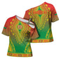 Personalized Burkina Faso African Dashiki Cross Shoulder Shirt