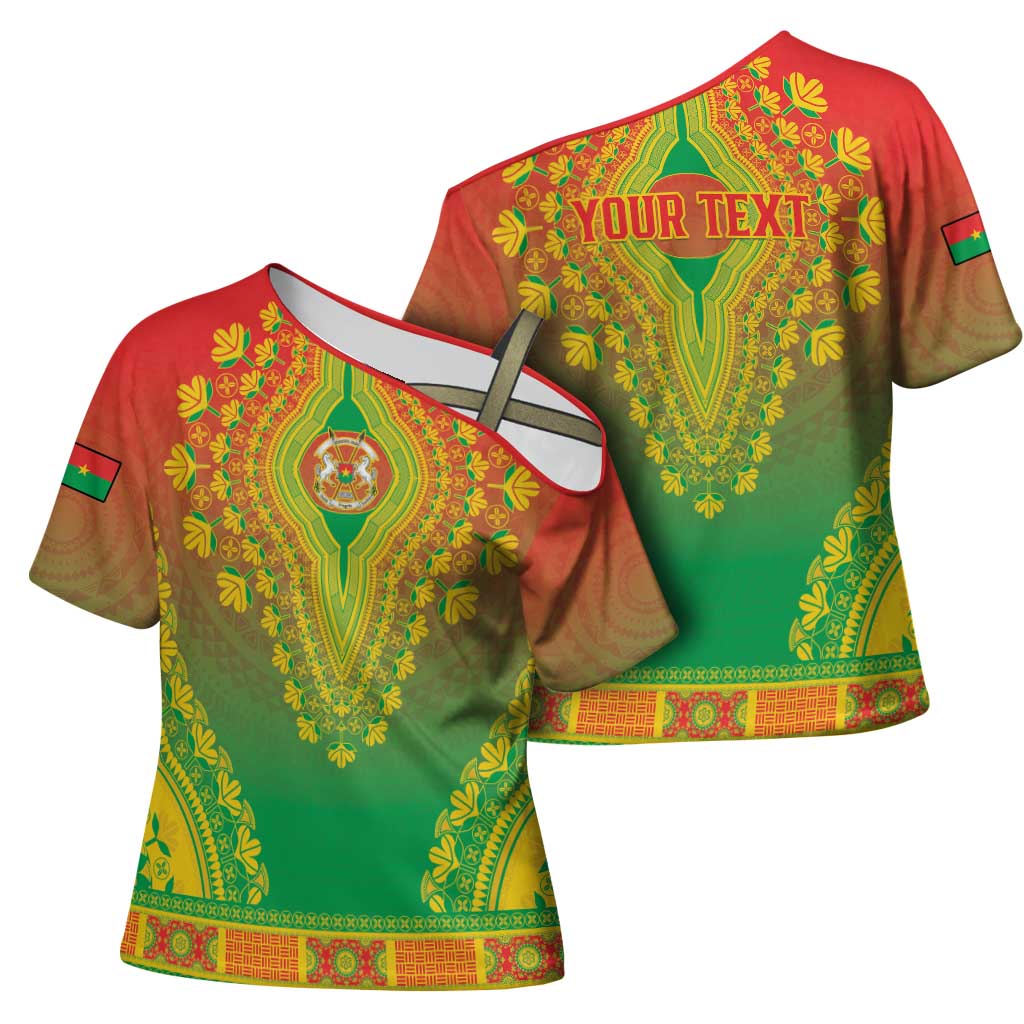 Personalized Burkina Faso African Dashiki Cross Shoulder Shirt