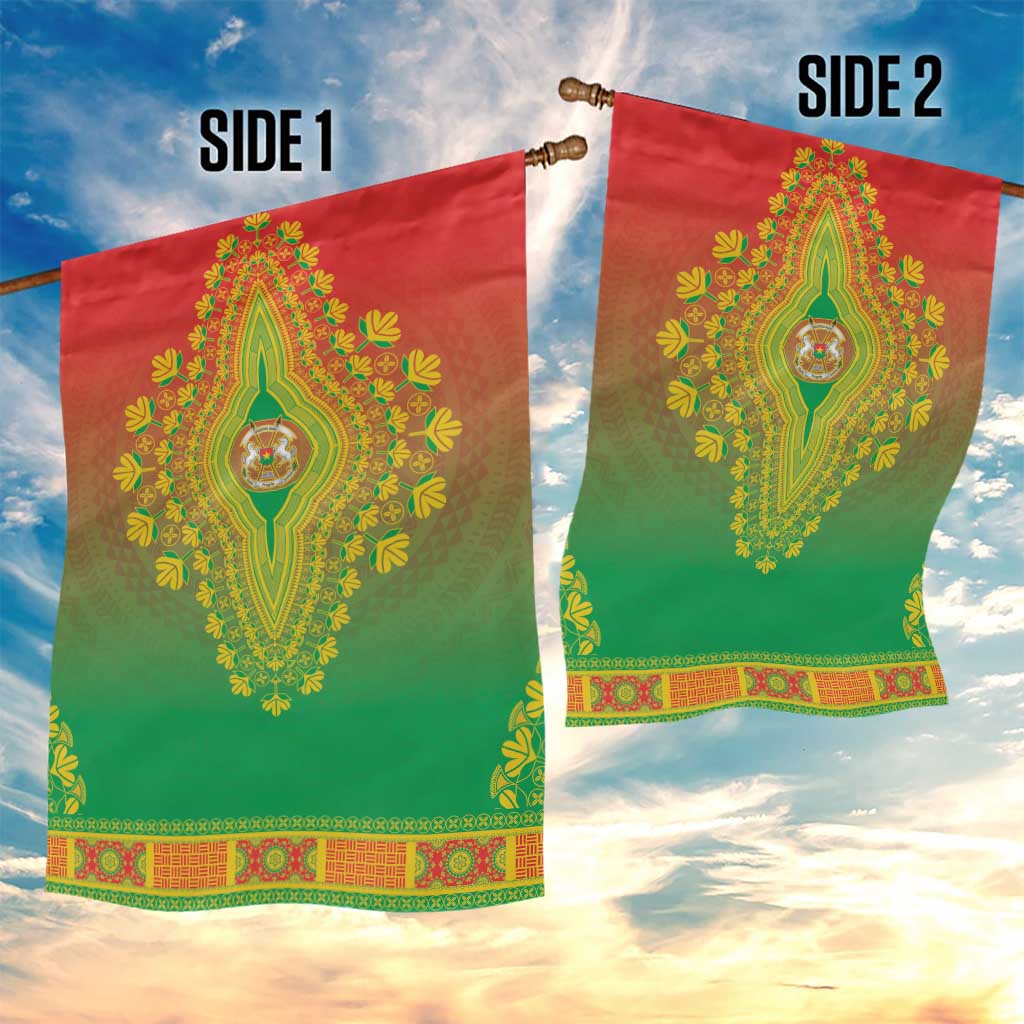 Afro Burkina Faso Garden Flag African Dashiki Style - African Pride