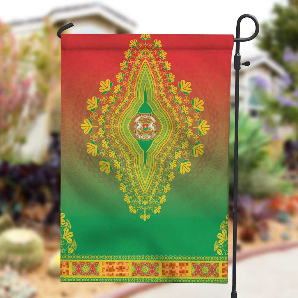 Afro Burkina Faso Garden Flag African Dashiki Style - African Pride