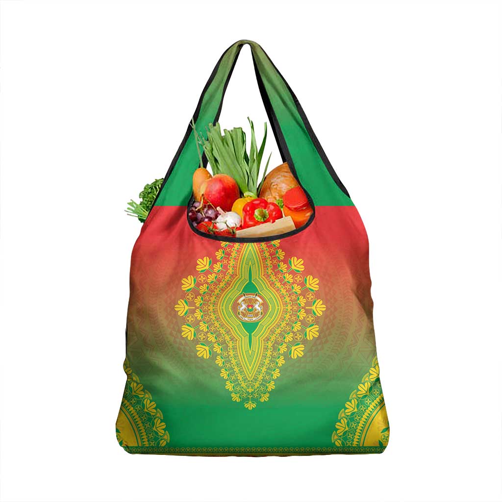 Afro Burkina Faso Grocery Bag African Dashiki Style - African Pride