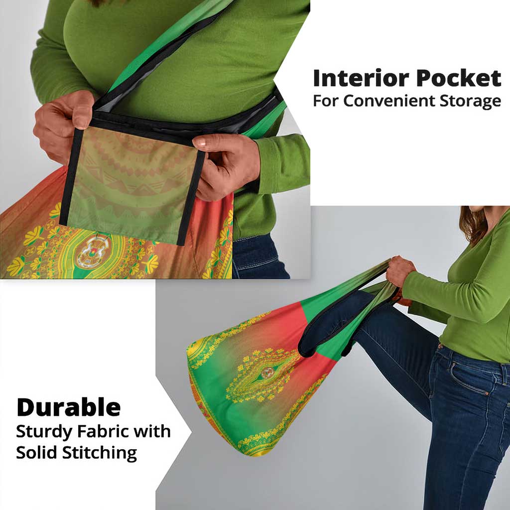 Afro Burkina Faso Grocery Bag African Dashiki Style - African Pride