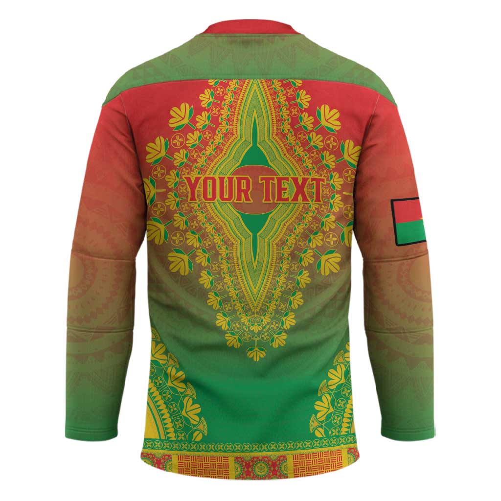 Personalized Burkina Faso African Dashiki Hockey Jersey
