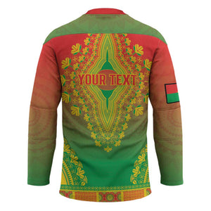 Personalized Burkina Faso African Dashiki Hockey Jersey