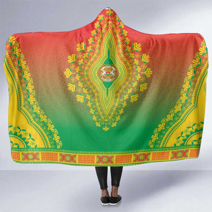 Afro Burkina Faso Hooded Blanket African Dashiki Style - African Pride