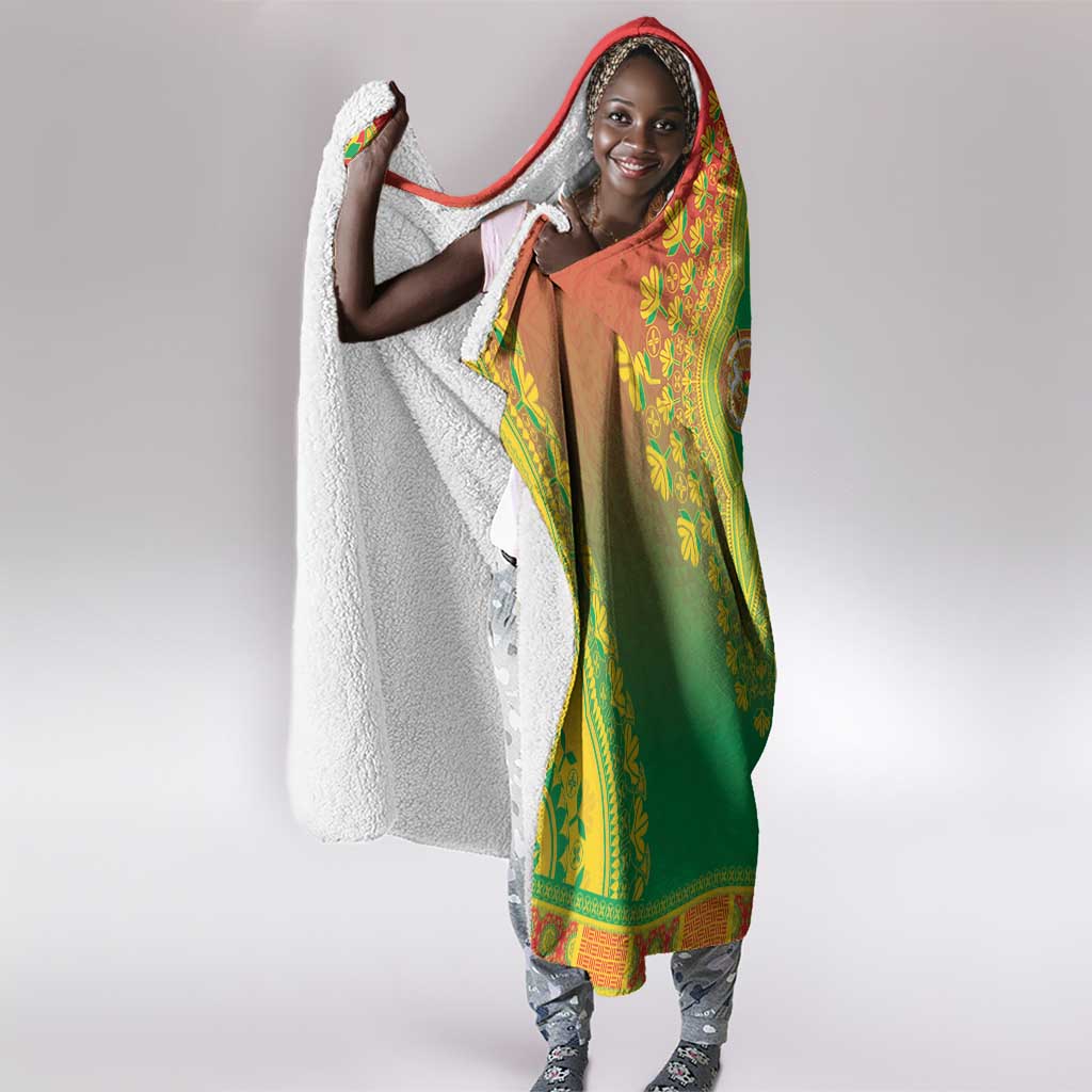 Afro Burkina Faso Hooded Blanket African Dashiki Style - African Pride