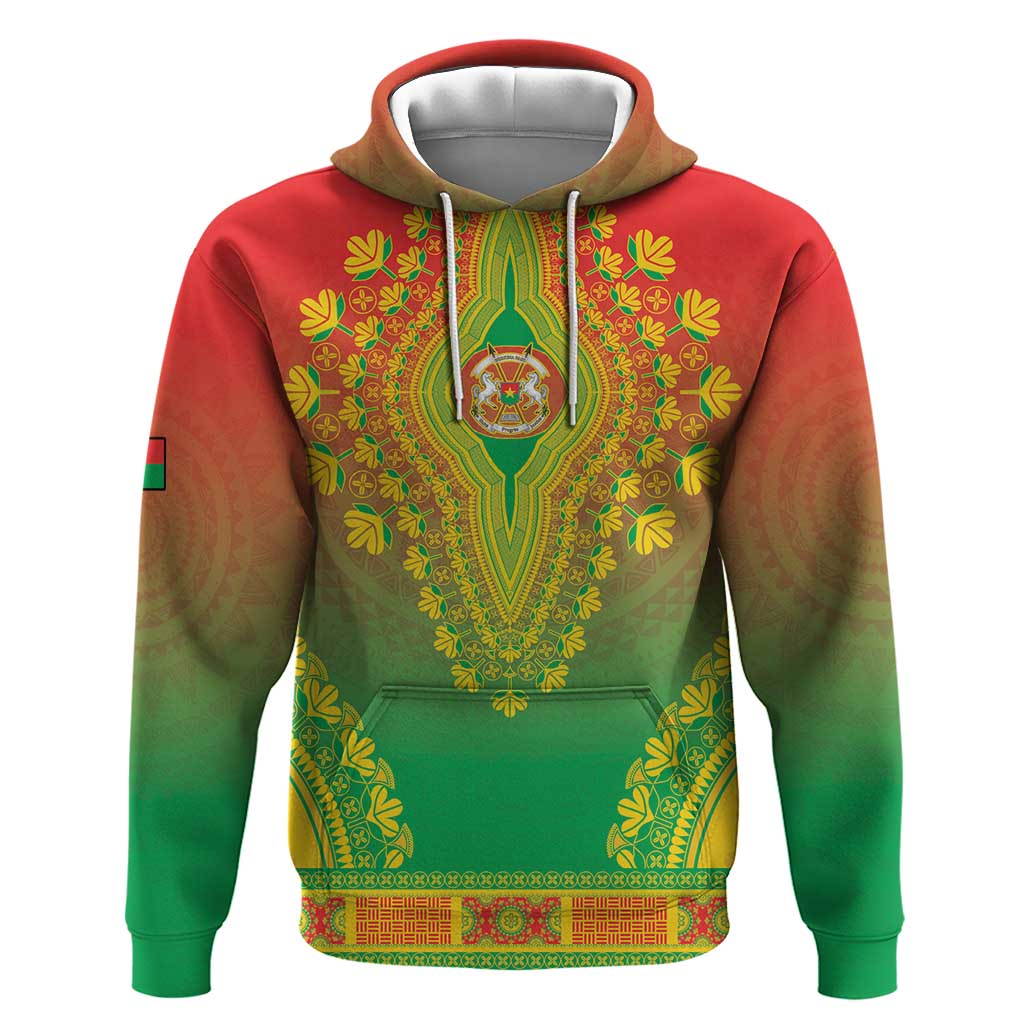 Personalized Afro Burkina Faso Hoodie African Dashiki Style - African Pride