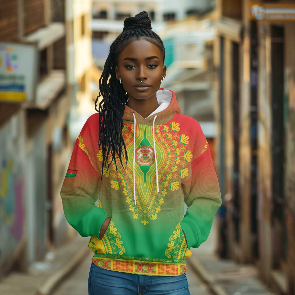 Personalized Afro Burkina Faso Hoodie African Dashiki Style - African Pride