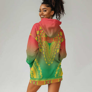 Personalized Afro Burkina Faso Hoodie Dress African Dashiki Style - African Pride