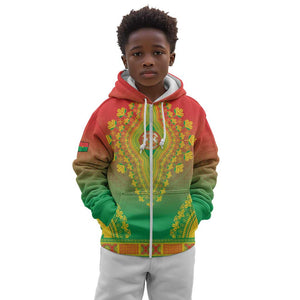 Personalized Afro Burkina Faso Kid Hoodie African Dashiki Style - African Pride