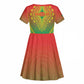 Personalized Afro Burkina Faso Kid Short Sleeve Dress African Dashiki Style - African Pride