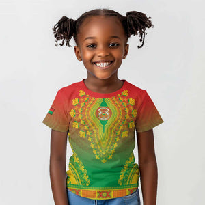 Personalized Afro Burkina Faso Kid T shirt African Dashiki Style - African Pride