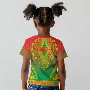 Personalized Afro Burkina Faso Kid T shirt African Dashiki Style - African Pride