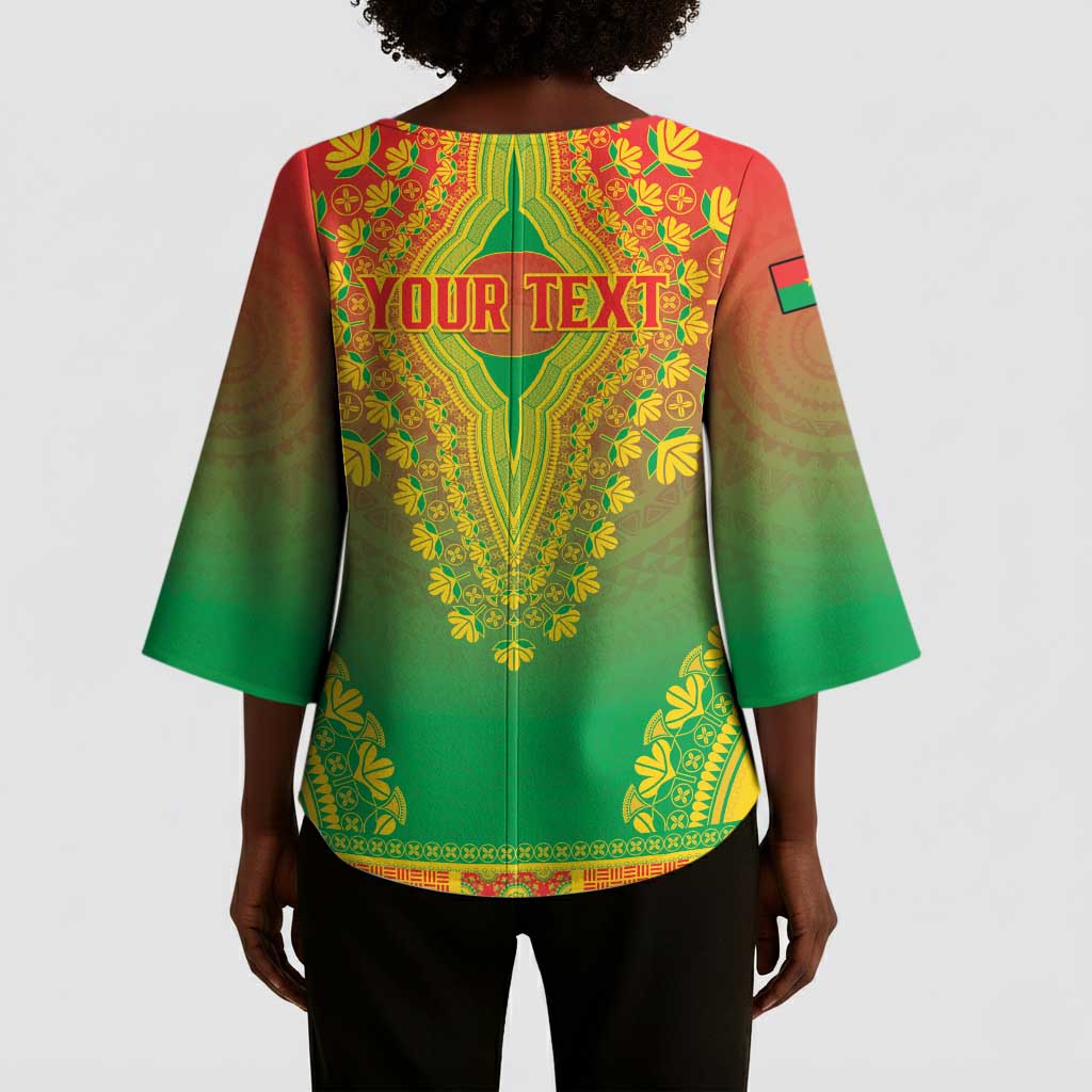 Personalized Burkina Faso African Dashiki Kimono Sleeve Blouse
