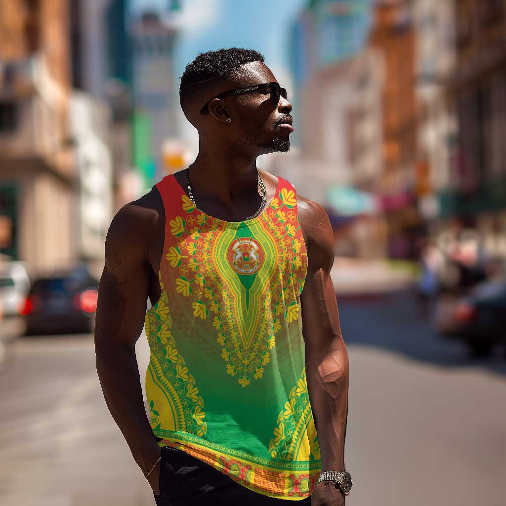 Personalized Afro Burkina Faso Men Tank Top African Dashiki Style - African Pride