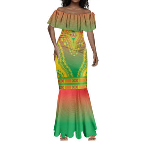 Personalized Afro Burkina Faso Mermaid Dress African Dashiki Style - African Pride