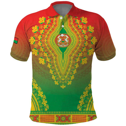 Personalized Afro Burkina Faso Polo Shirt African Dashiki Style - African Pride