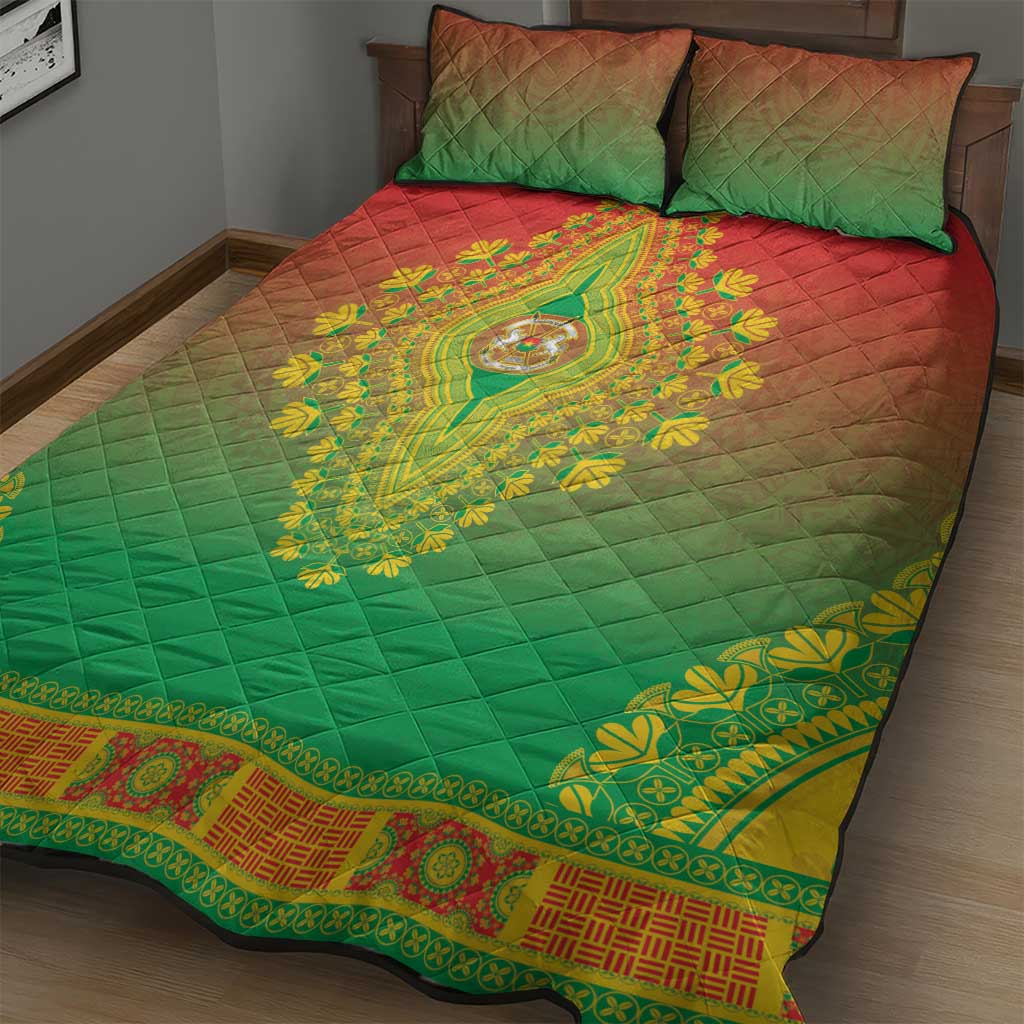 Afro Burkina Faso Quilt Bed Set African Dashiki Style - African Pride