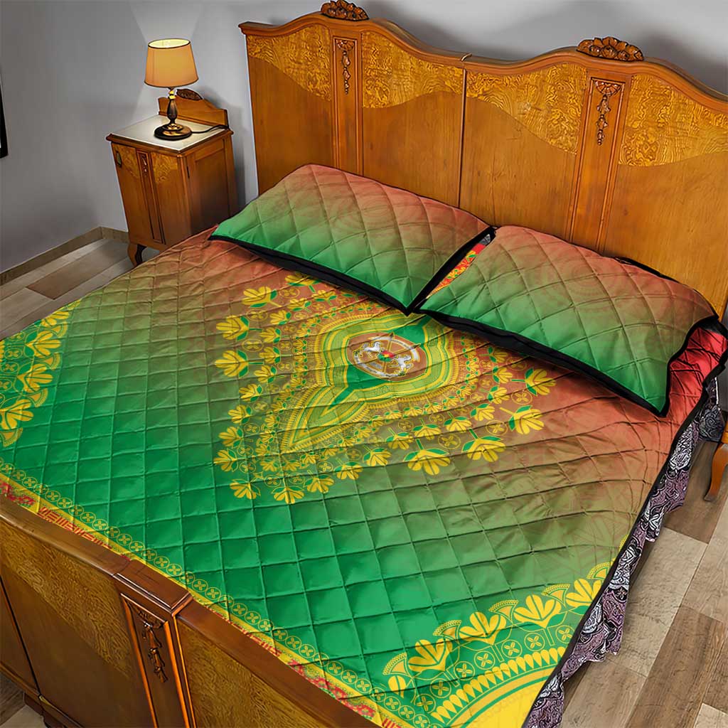 Afro Burkina Faso Quilt Bed Set African Dashiki Style - African Pride
