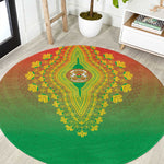 Afro Burkina Faso Round Carpet African Dashiki Style - African Pride