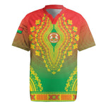 Personalized Afro Burkina Faso Rugby Jersey African Dashiki Style - African Pride