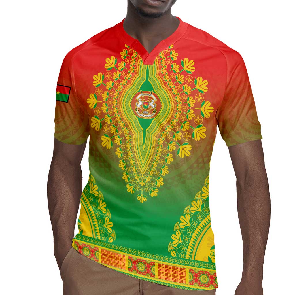 Personalized Afro Burkina Faso Rugby Jersey African Dashiki Style - African Pride