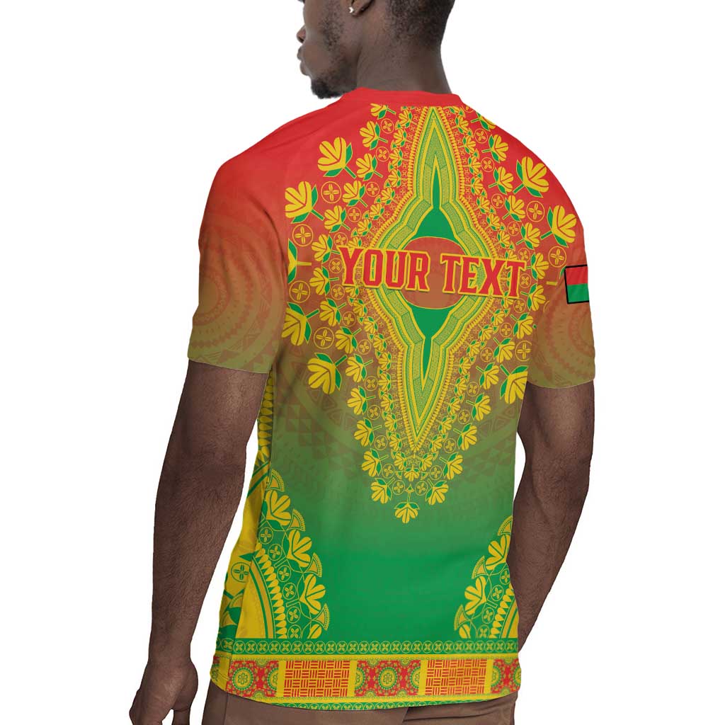 Personalized Afro Burkina Faso Rugby Jersey African Dashiki Style - African Pride