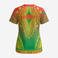 Personalized Burkina Faso African Dashiki Scrub Top - African Pride