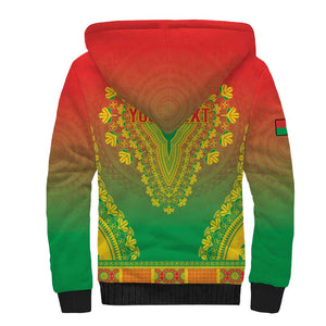 Personalized Afro Burkina Faso Sherpa Hoodie African Dashiki Style - African Pride