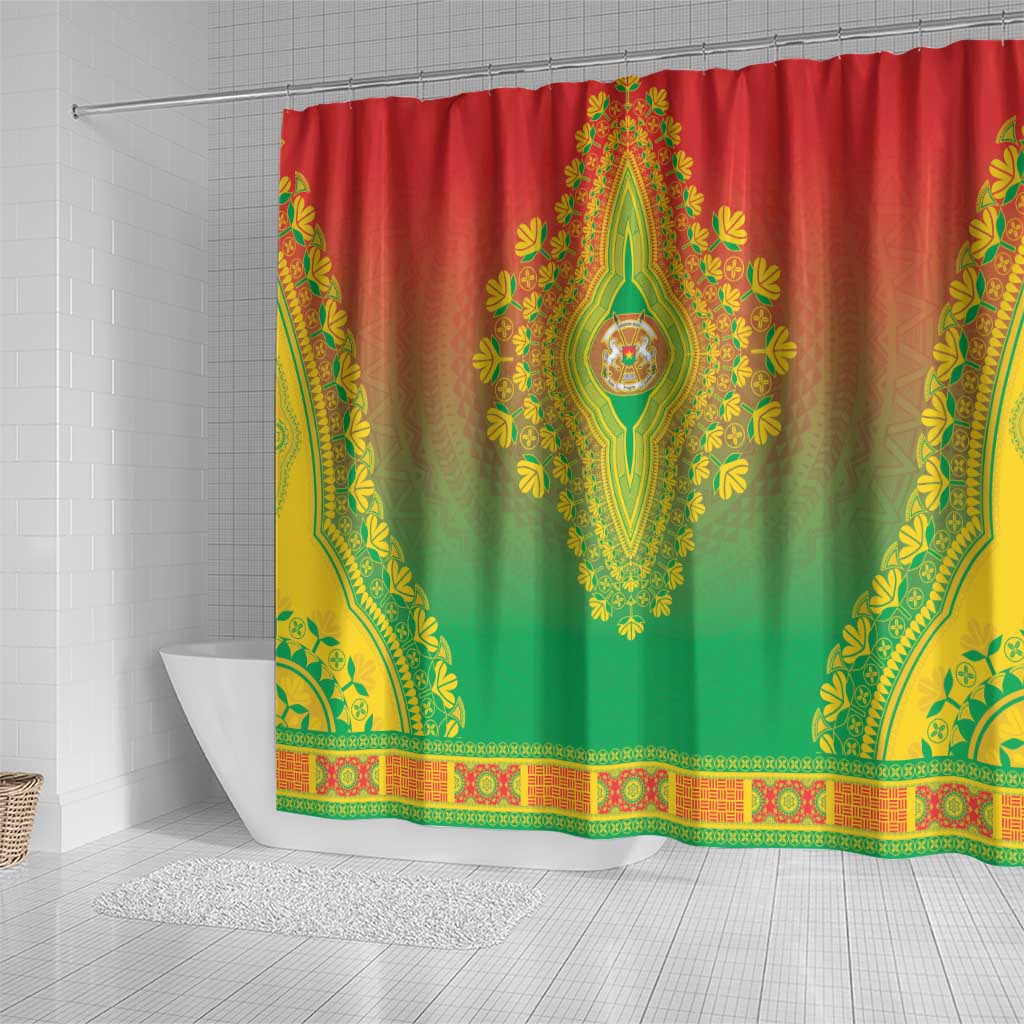 Afro Burkina Faso Shower Curtain African Dashiki Style - African Pride