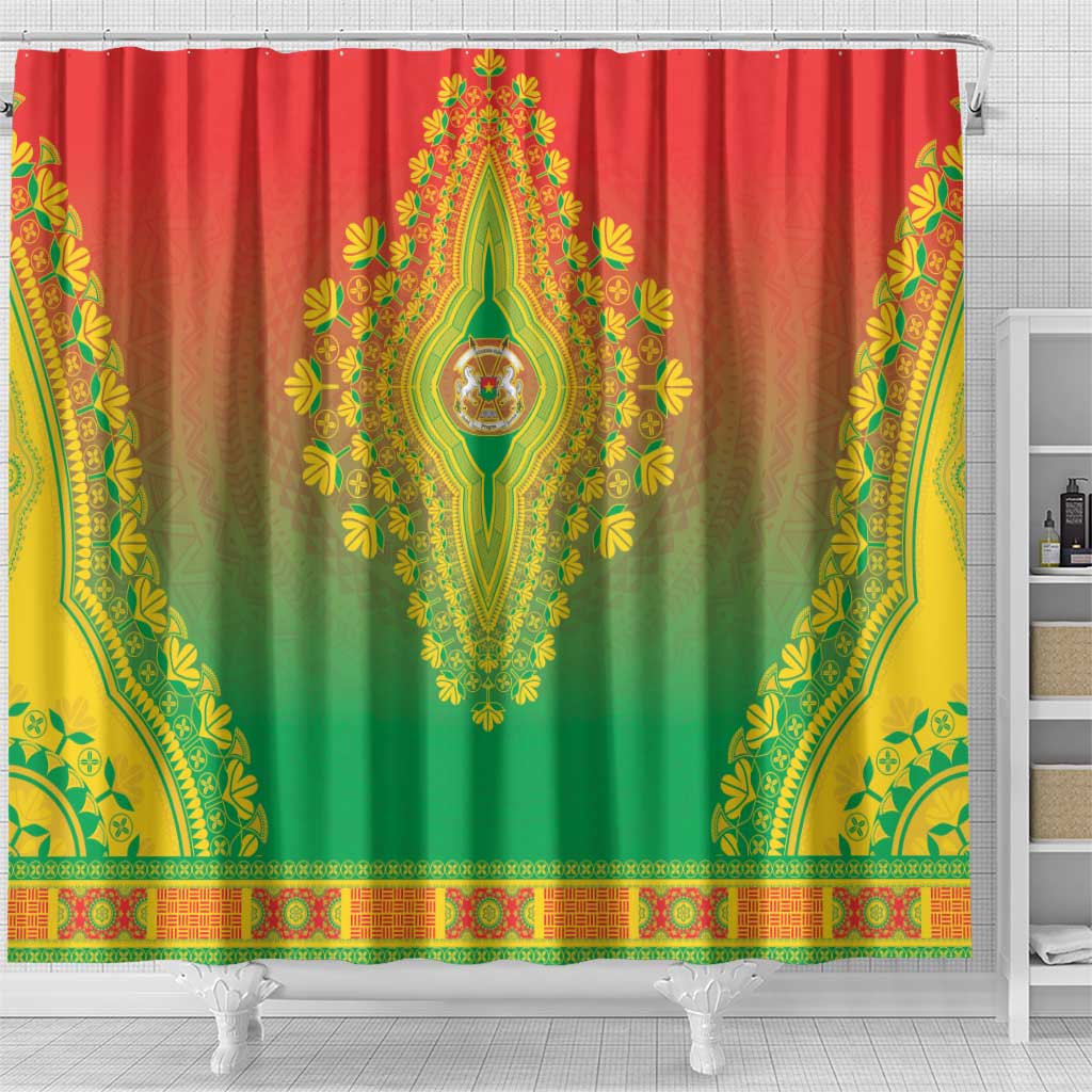 Afro Burkina Faso Shower Curtain African Dashiki Style - African Pride