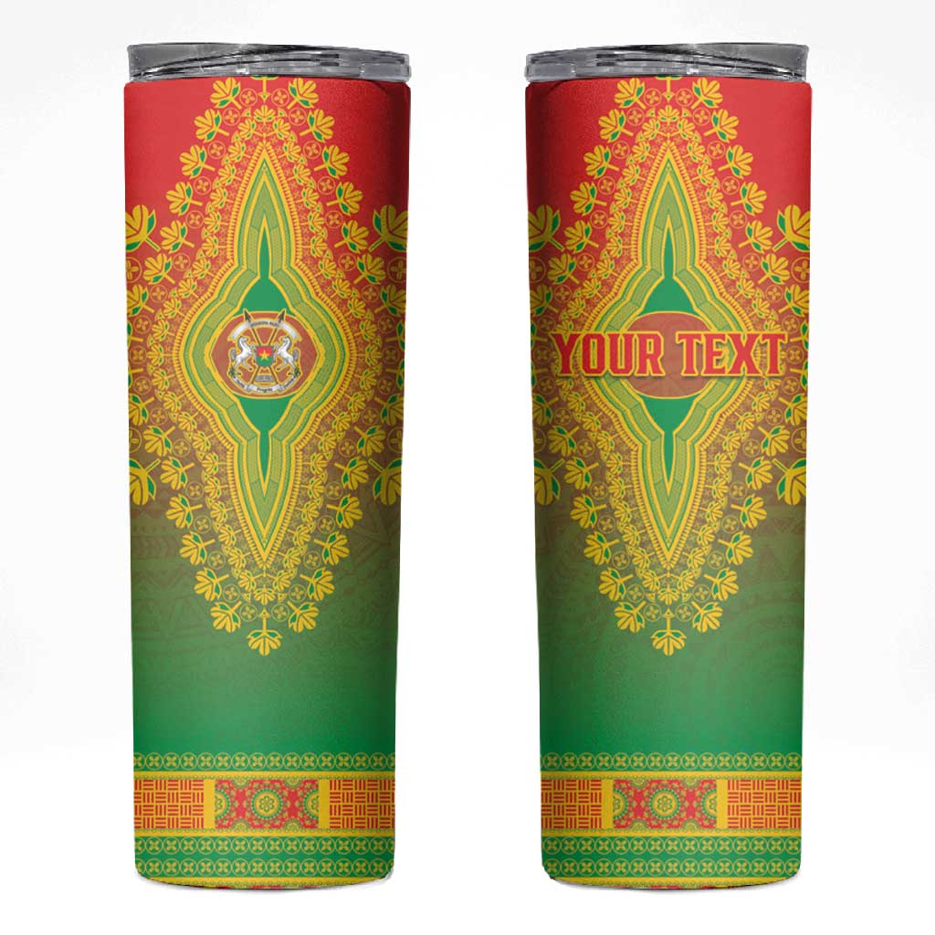 Personalized Afro Burkina Faso Skinny Tumbler African Dashiki Style - African Pride